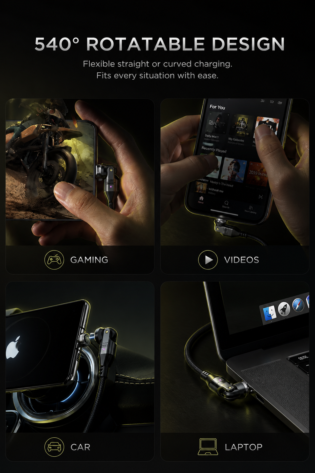 BIT MagCharge™ Pro — 3-in-1 Magnetic Fast-Charge Cable - Image 4